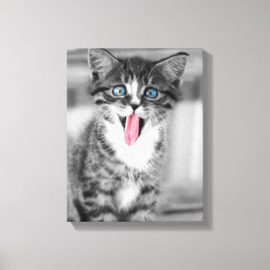 Funny Kitten Canvas Afdruk (Voorkant)
