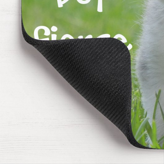 Funny Kitten Caption Tiny maar Fierce Muismat (Hoek)