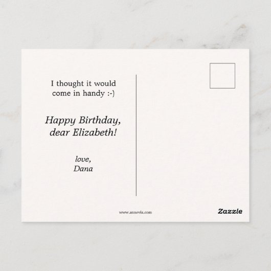 Funny Kitten Cheers Birthday Briefkaart (Achterkant)