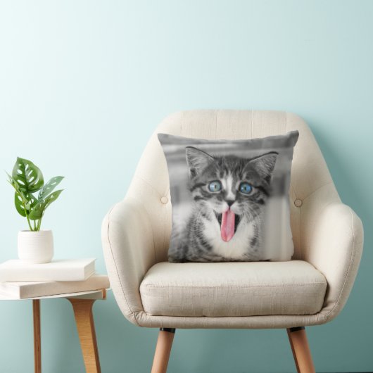 Funny Kitten Kussen (Stoel)