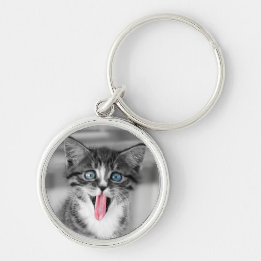 Funny Kitten Sleutelhanger (Voorkant)