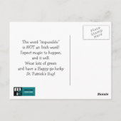 Funny Kitten St. Patrick's Day Custom Briefkaart (Achterkant)
