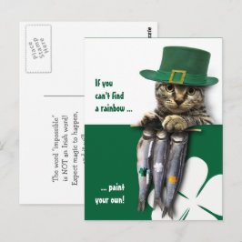 Funny Kitten St. Patrick's Day Custom Briefkaart