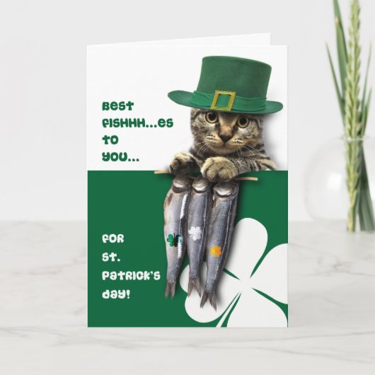 Funny Kitten St. Patrick's Day Wenskaarten Kaart (Voorkant)
