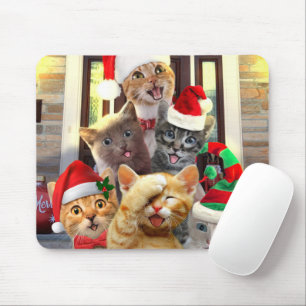 Funny kittens op kerstdag muismat
