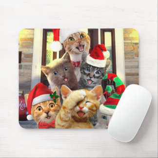 Funny kittens op kerstdag muismat