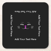 Funny Kitty Cat Face Kartonnen Onderzetters (Voorkant)