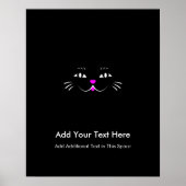 Funny Kitty Cat Face Poster (Voorkant)
