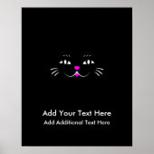 Funny Kitty Cat Face Poster (Voorkant)