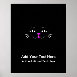 Funny Kitty Cat Face Poster