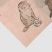 FUNNY KITTY CAT STORIES IN PINK TISSUEPAPIER (Detail)