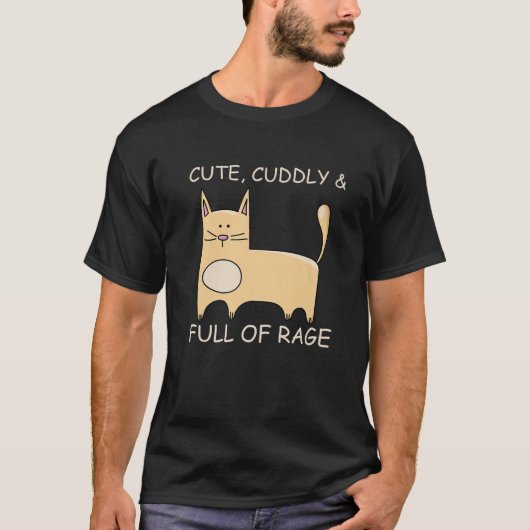 Funny Kitty Lovers Cute, Cuddly T-shirt (Voorkant)