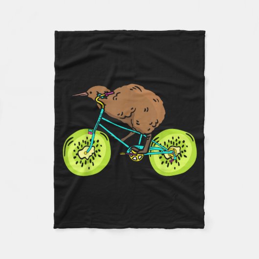 Funny Kiwi Biker Cycling Gift New Zealand Fleece Deken (Voorkant)