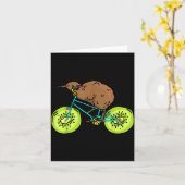 Funny Kiwi Biker Cycling Gift New Zealand  Kaart (Gele Bloem)