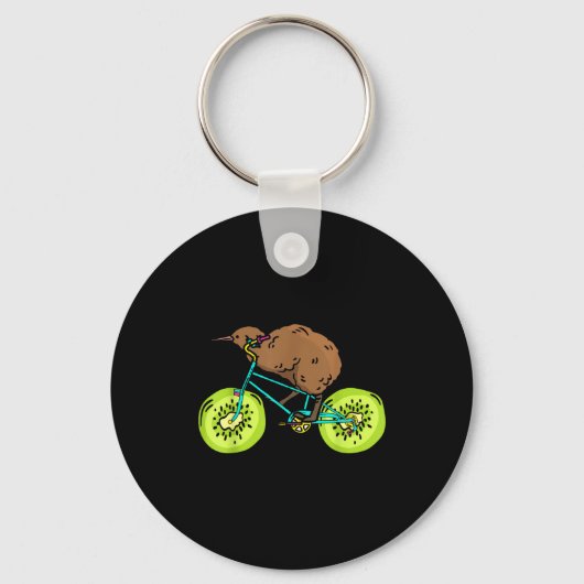 Funny Kiwi Biker Cycling Gift New Zealand Sleutelhanger (Voorkant)