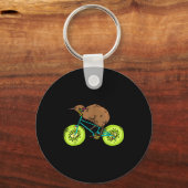 Funny Kiwi Biker Cycling Gift New Zealand Sleutelhanger (Voorkant)
