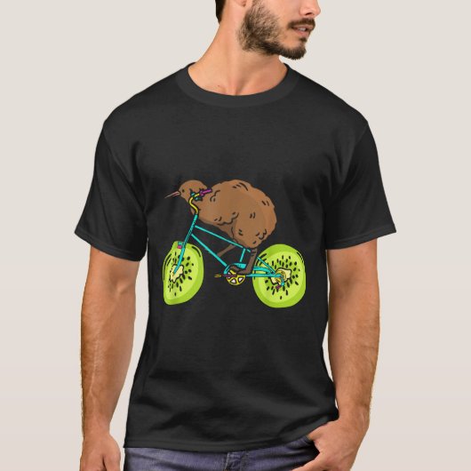 Funny Kiwi Biker Cycling Gift New Zealand  T-shirt (Voorkant)