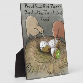 Funny Kiwi Birds die hun vruchten afwerpen Fotoplaat (Zijkant)