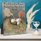 Funny Kiwi Birds die hun vruchten afwerpen Fotoplaat (Zijkant)