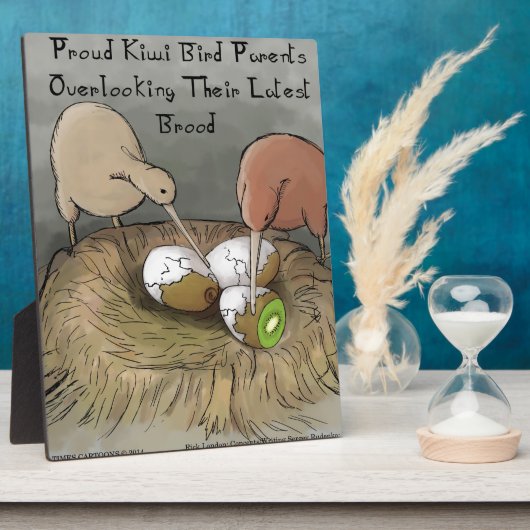 Funny Kiwi Birds die hun vruchten afwerpen Fotoplaat (Zijkant)