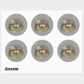 Funny Kiwi Birds die hun vruchten afwerpen Ronde Sticker (Vel)