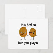 Funny Kiwi Briefkaart (Voorkant / Achterkant)