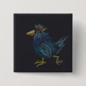 Funny Kiwi Chinese Rooster Year Birthday Button (Voorkant)