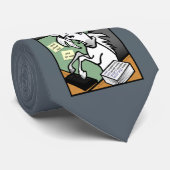 FUNNY KLERICAL UNICORN GRAPHIC STROPDAS (Opgerold)