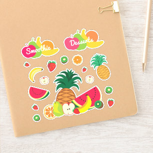 Funny Kleurrijke Vruchten Zomer Gezond Vegetarisch Sticker