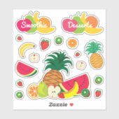 Funny Kleurrijke Vruchten Zomer Gezond Vegetarisch Sticker (Vel)