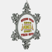 Funny Knee-chirurgie Tin Sneeuwvlok Ornament (Links)