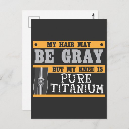 Funny Knee Replacement Ouder Gray Hair Surgery Briefkaart (Voorkant / Achterkant)