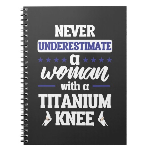 Funny Knee Replacement Woman Surgery Recovery Gift Notitieboek (Voorkant)
