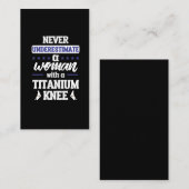 Funny Knee Replacement Woman Surgery Recovery Gift Visitekaartje (Voorkant / Achterkant)