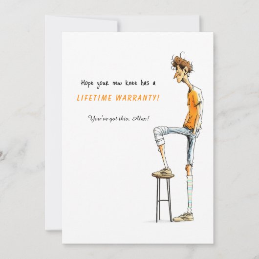 Funny Knee Surgery Get Well Card – Rock This Joint Kaart (Voorkant)