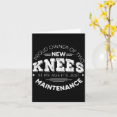 Funny Knee Surgery Proud Owner Of New Knees Gift  Kaart (Gele Bloem)
