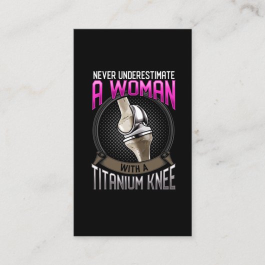 Funny Knee Surgery Recovery Hospital Visitekaartje (Voorkant)