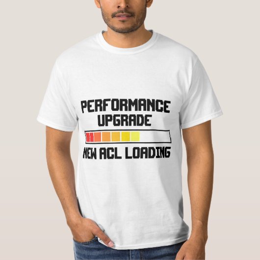 Funny Knee Surgery Torn ACL Performance Upgrade AC T-shirt (Voorkant)