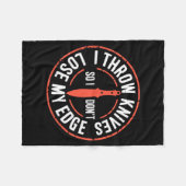 Funny Knife Thrower I Throw Knives  Fleece Deken (Voorkant (Horizontaal))