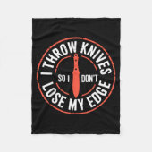 Funny Knife Thrower I Throw Knives  Fleece Deken (Voorkant)