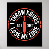 Funny Knife Thrower I Throw Knives Poster (Voorkant)