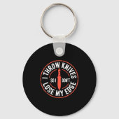 Funny Knife Thrower I Throw Knives  Sleutelhanger (Voorkant)