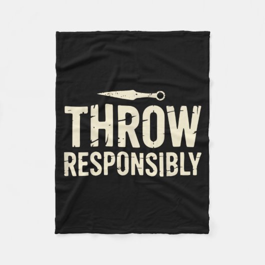 Funny Knife Throwing  Fleece Deken (Voorkant)