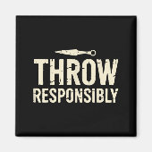 Funny Knife Throwing  Magneet (Voorkant)