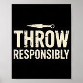 Funny Knife Throwing  Poster (Voorkant)