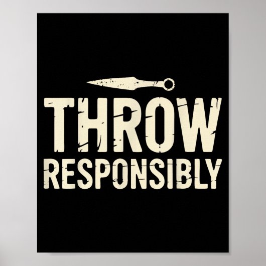 Funny Knife Throwing Poster (Voorkant)