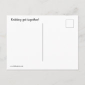 Funny Knitparty Invitation Briefkaart (Achterkant)