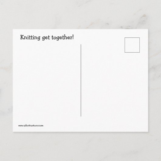 Funny Knitparty Invitation Briefkaart (Achterkant)