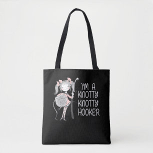 Funny Knitter Crafting Knitting Yarn Lover Tote Bag