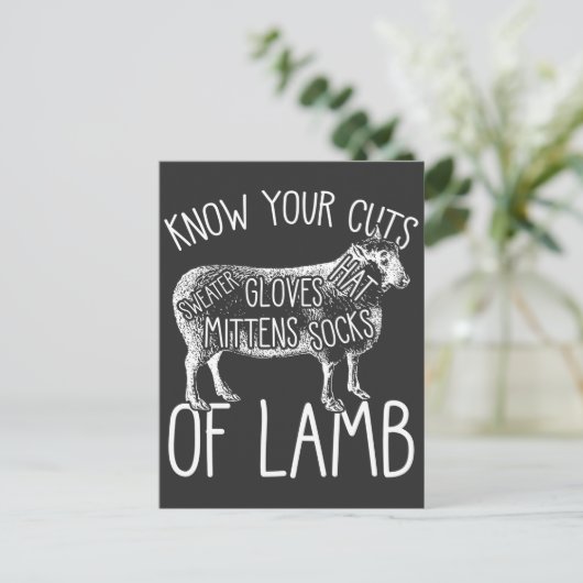 Funny Knitter Mam crochet Lamb Wool Yarn Knitter Briefkaart (Staand voorkant)